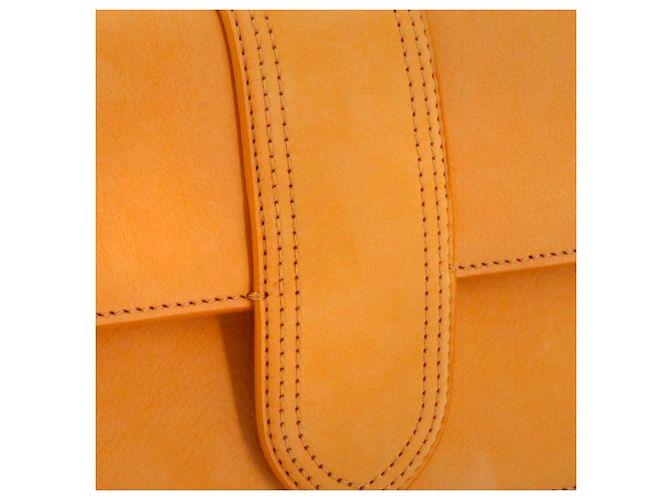 JACQUEMUS - Borsa a spalla lunga Jacquemus Bambino in nubuck albicocca Arancione - vista 6