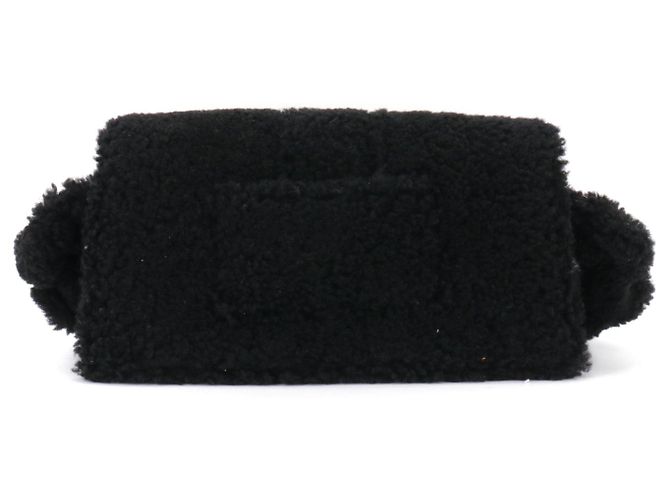 JACQUEMUS - Borsa a spalla Jacquemus Le Bambidou in lana bouclé nera Nero - vista 3