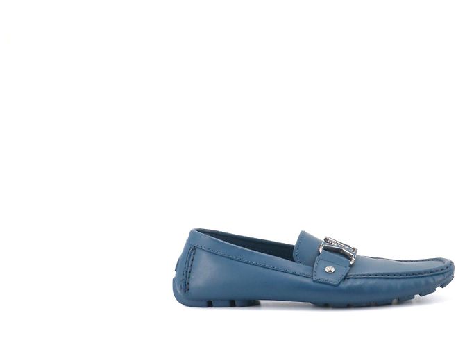 LOUIS VUITTON - Mocassini Monte Carlo di Louis Vuitton in pelle blu (T40) - vista 2
