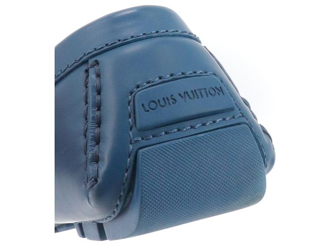 LOUIS VUITTON - Mocassini Monte Carlo di Louis Vuitton in pelle blu (T40) - vista 6