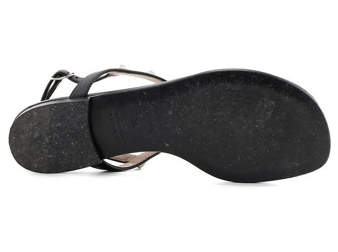 Kelly HERMÈS - Sandali Olivia Hermès in pelle nera (T38) Nero - vista 3