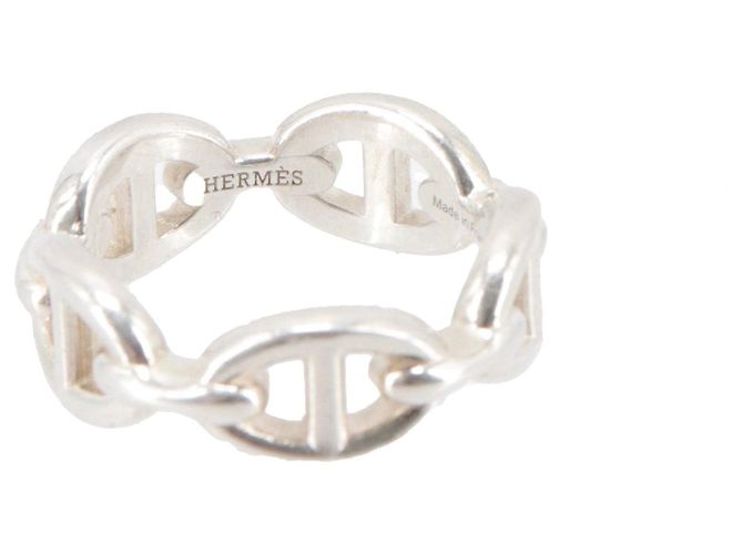 HERMÈS - Ring Chained Anchor Chain aus Silber (T54) - Ansicht 2
