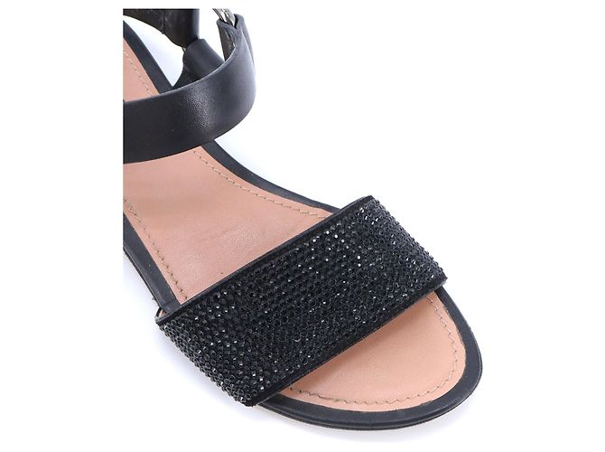 LOUIS VUITTON - Sandali Louis Vuitton in pelle nera (taglia 36) Nero - vista 4