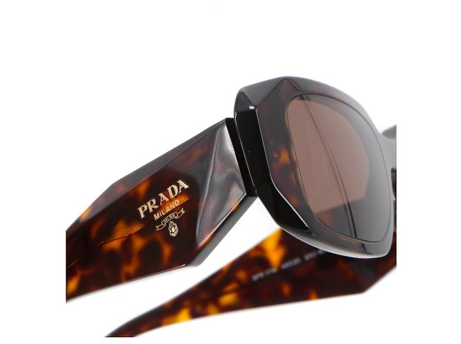 PRADA - Gafas de sol de plástico carey marrón Prada - vista 4
