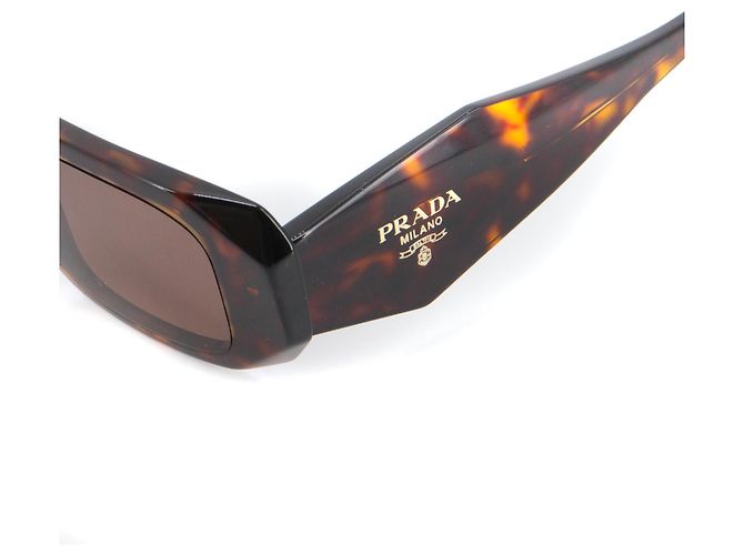 PRADA - Gafas de sol de plástico carey marrón Prada - vista 5