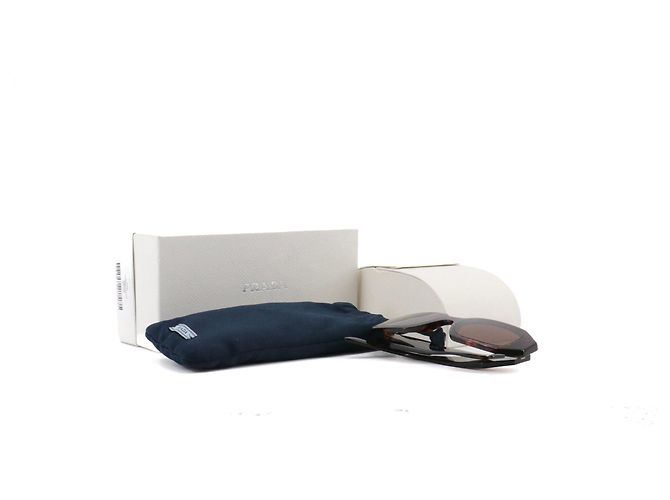 PRADA - Gafas de sol de plástico carey marrón Prada - vista 8