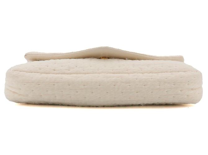 SAINT LAURENT - Borsa a spalla Calypso Saint Laurent in tela crema Bianco - vista 3