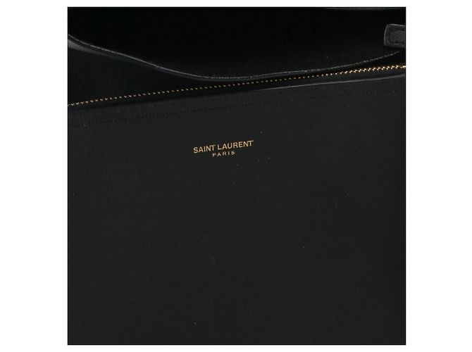 SAINT LAURENT - Borsa da shopping E/W Saint Laurent in pelle nera grana Nero - vista 5