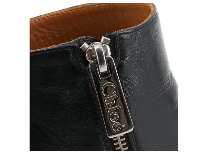 CHLOÉ - Stivaletti Chloé Rylee in pelle nera (Taglia 37,5) Nero - vista 4