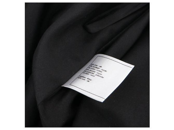 CHANEL - Saia de tweed preta Chanel (tamanho 46) Preto - vista 5