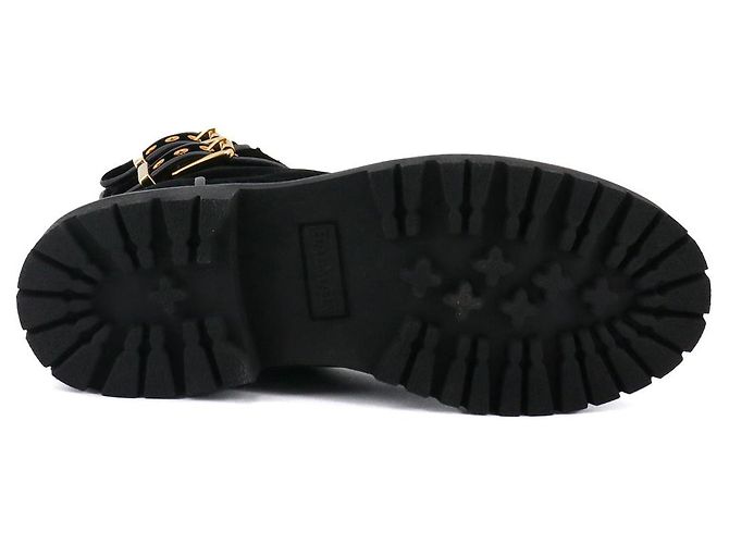 BALMAIN - Stivaletti Balmain Eagle in velluto nero (Taglia 37) - vista 3