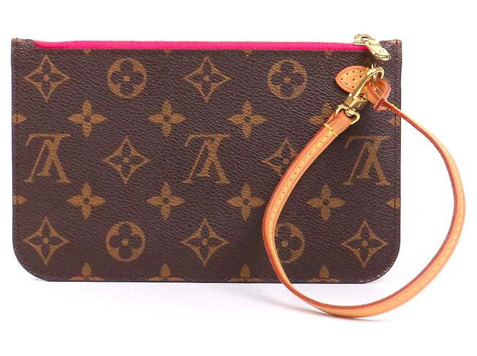 LOUIS VUITTON - Pochette Neverfull Louis Vuitton in tela monogrammata - vista 2
