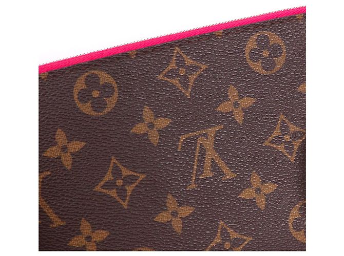 LOUIS VUITTON - Pochette Neverfull Louis Vuitton in tela monogrammata - vista 4