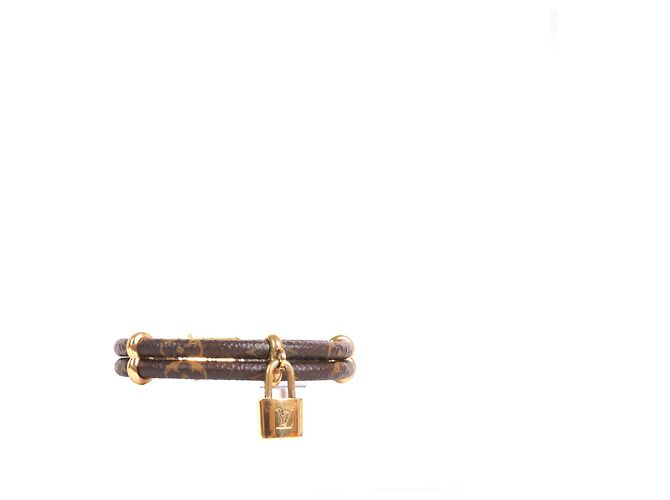 LOUIS VUITTON - Bracciale Keep it Twice in tela monogrammata Louis Vuitton Marrone - vista 2