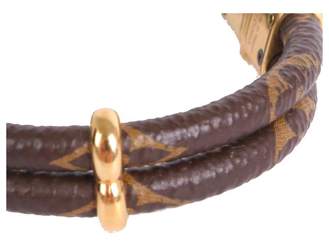 LOUIS VUITTON - Bracciale Keep it Twice in tela monogrammata Louis Vuitton Marrone - vista 3