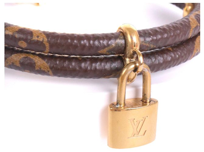 LOUIS VUITTON - Bracciale Keep it Twice in tela monogrammata Louis Vuitton Marrone - vista 4