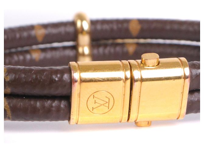 LOUIS VUITTON - Bracciale Keep it Twice in tela monogrammata Louis Vuitton Marrone - vista 5