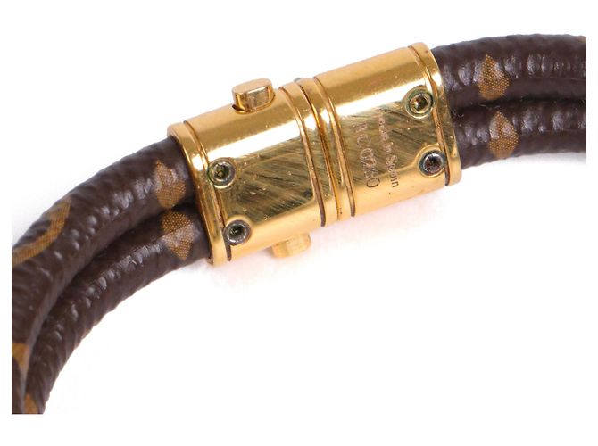LOUIS VUITTON - Bracciale Keep it Twice in tela monogrammata Louis Vuitton Marrone - vista 6