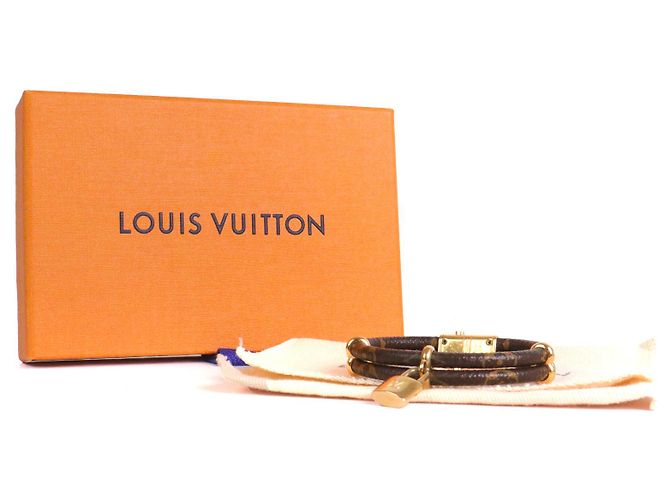 LOUIS VUITTON - Bracciale Keep it Twice in tela monogrammata Louis Vuitton Marrone - vista 7