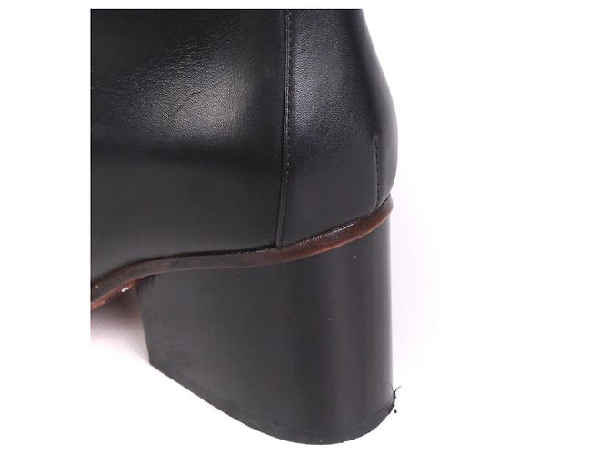 HERMÈS - Hermès New Jersey Stiefel aus schwarzem Leder (Größe 37) - Ansicht 5
