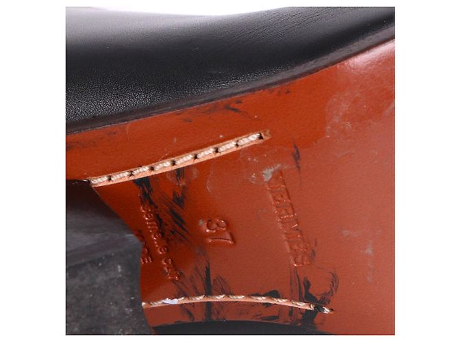 HERMÈS - Hermès New Jersey Stiefel aus schwarzem Leder (Größe 37) - Ansicht 6