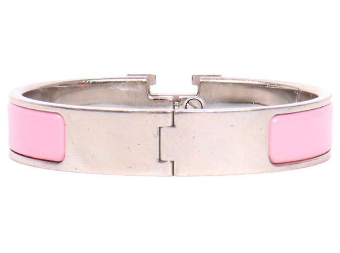 HERMÈS - Bracciale Clic H Hermès in smalto rosa (T0) - vista 3