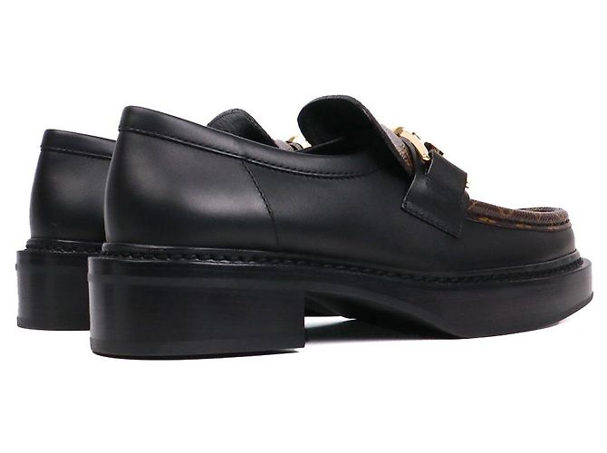 LOUIS VUITTON - Mocassino Louis Vuitton Academy in pelle nera (Taglia 36) Nero - vista 3