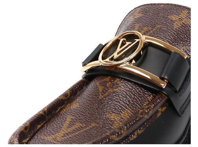 LOUIS VUITTON - Mocassino Louis Vuitton Academy in pelle nera (Taglia 36) Nero - vista 5