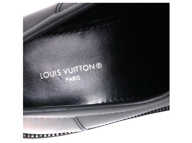 LOUIS VUITTON - Mocassino Louis Vuitton Academy in pelle nera (Taglia 36) Nero - vista 7