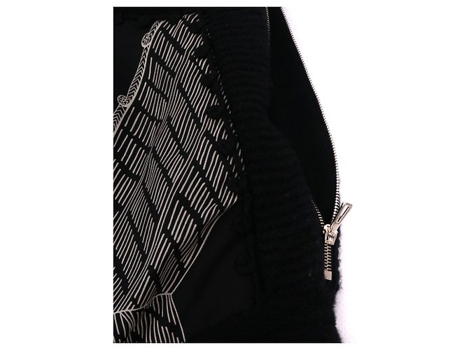 HERMÈS - Hermès Twillaine Pullover aus schwarzer Seide und Wolle (Größe 34) - Ansicht 4