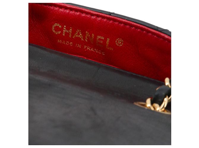 CHANEL - Chanel Classic/Timeless micro shoulder bag in black smooth leather - view 10