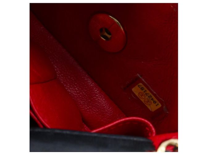 CHANEL - Chanel Classic/Timeless micro shoulder bag in black smooth leather - view 11
