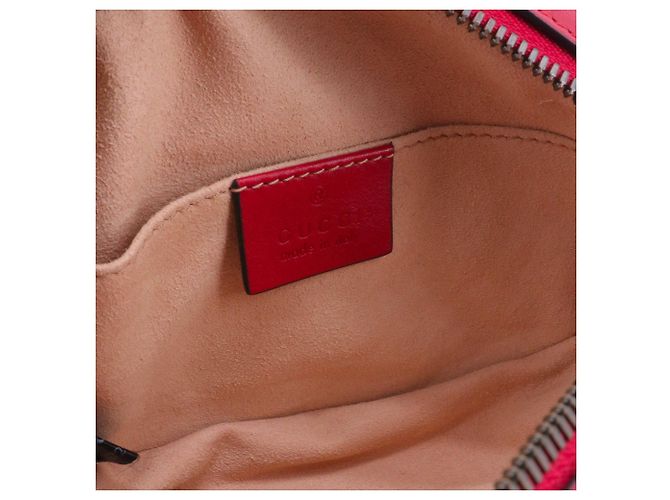 GUCCI - Marsupio Gucci GG Marmont in pelle rossa a zigzag - vista 6