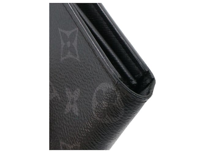 LOUIS VUITTON - Louis Vuitton Brazza wallet in eclipse monogram canvas Black - view 6