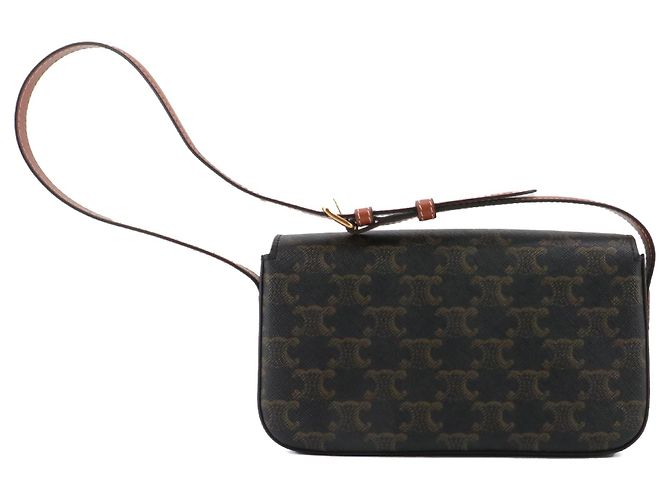 Céline CELINE - Claude Celine Schultertasche aus beschichtetem Monogramm-Triomphe-Canvas Braun - Ansicht 2