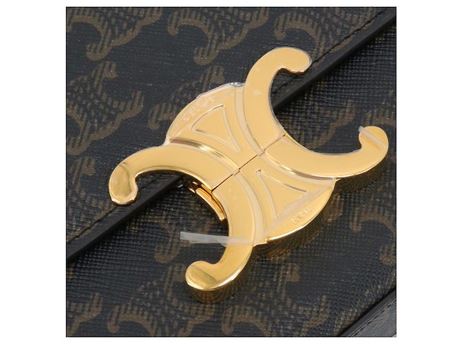 Céline CELINE - Claude Celine Schultertasche aus beschichtetem Monogramm-Triomphe-Canvas Braun - Ansicht 4