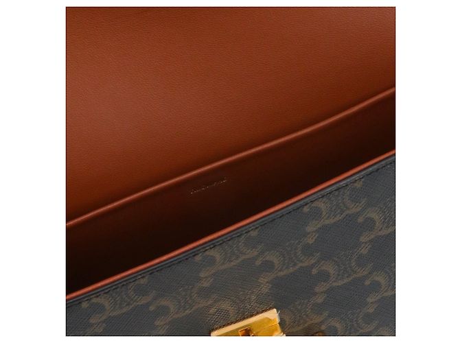 Céline CELINE - Claude Celine Schultertasche aus beschichtetem Monogramm-Triomphe-Canvas Braun - Ansicht 6