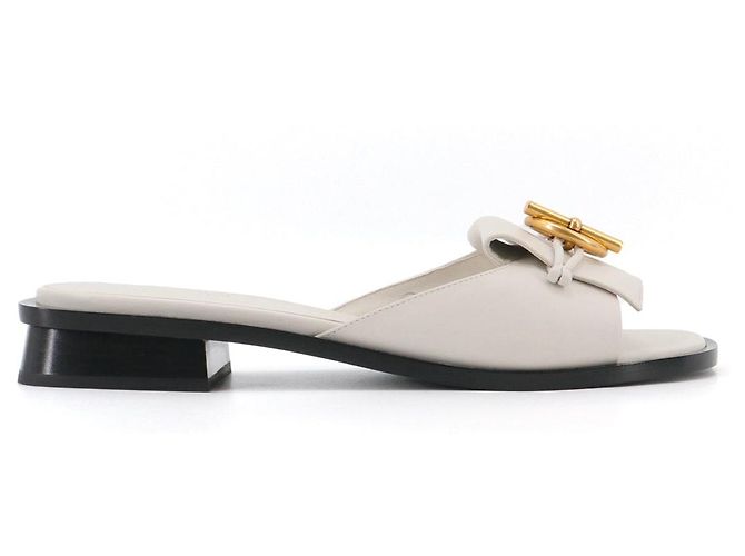 HERMÈS - Sandali Isle Hermès in pelle bianca (T38) Bianco - vista 2