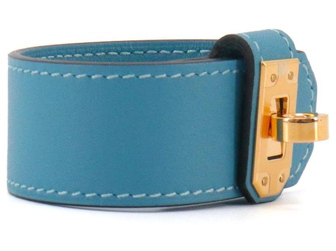 HERMÈS - Bracciale Kelly Twist PM Hermès in pelle blu - vista 2