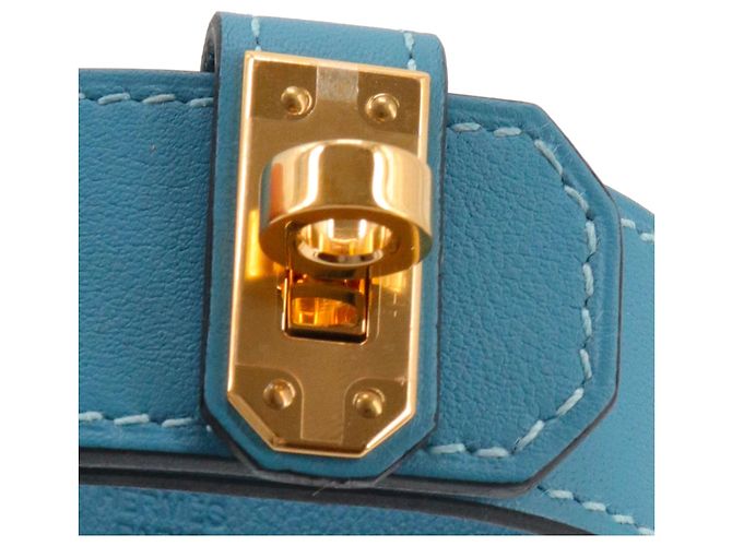HERMÈS - Bracciale Kelly Twist PM Hermès in pelle blu - vista 3