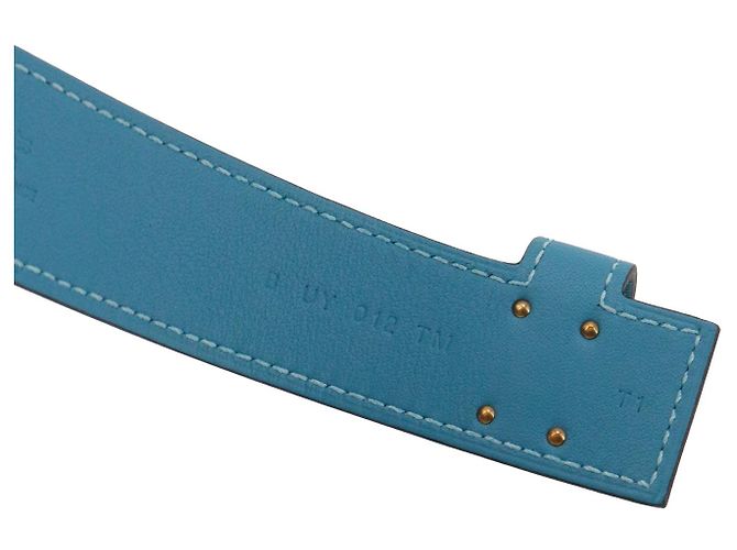 HERMÈS - Bracciale Kelly Twist PM Hermès in pelle blu - vista 5