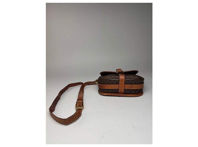 Triomphe Céline Vintage Celine Monogramm Leder Umhängetasche braun - Ansicht 10