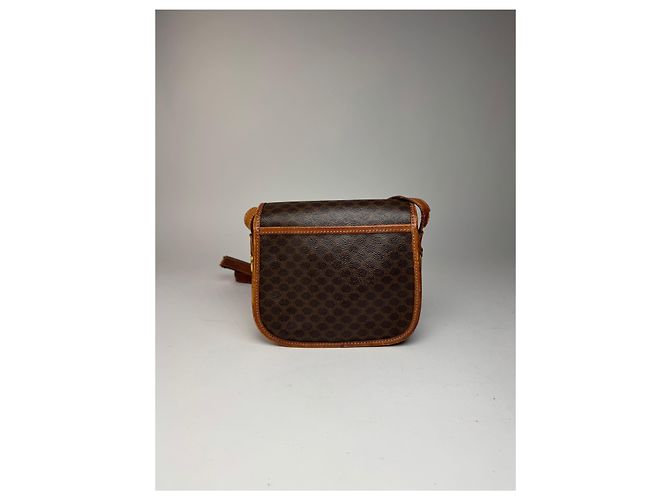 Triomphe Céline Vintage Celine Monogramm Leder Umhängetasche braun - Ansicht 7