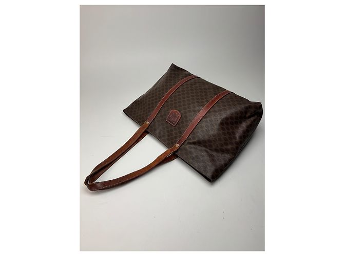 Big Bag Céline Vintage Celine Leder Monogramm große Tasche braun - Ansicht 10