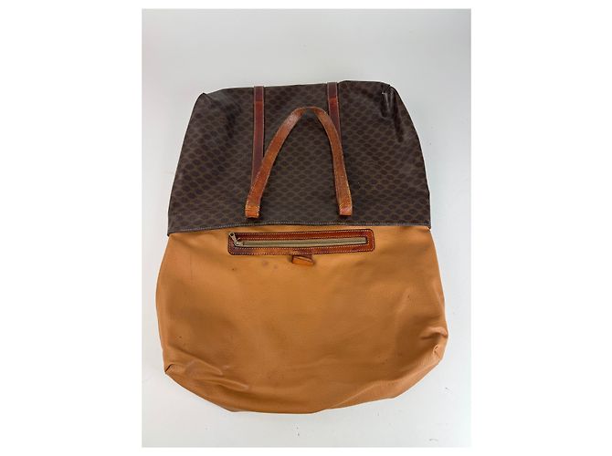 Big Bag Céline Vintage Celine Leder Monogramm große Tasche braun - Ansicht 4