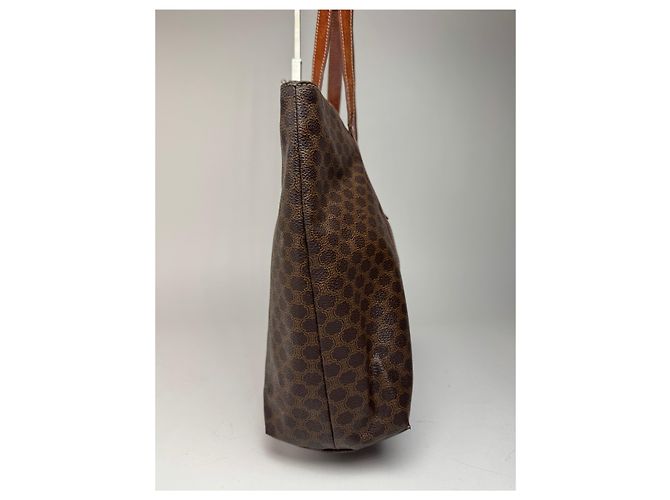 Big Bag Céline Vintage Celine Leder Monogramm große Tasche braun - Ansicht 7