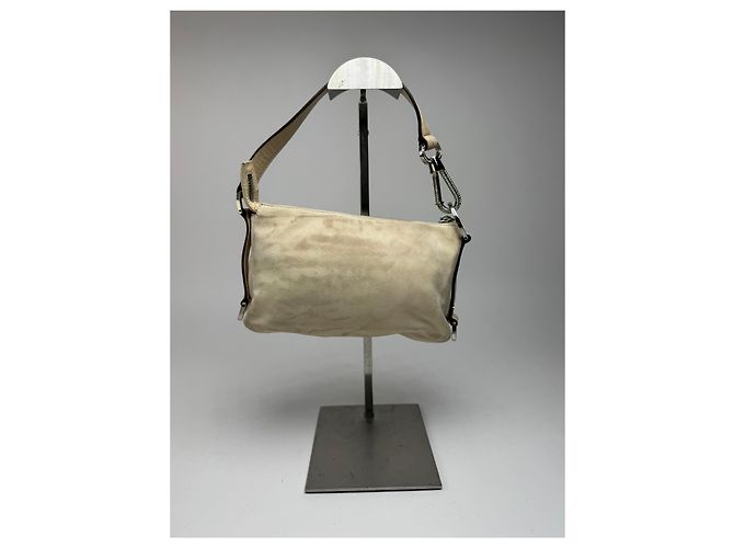 Vintage Versace Wildledertasche beige rosa - Ansicht 2