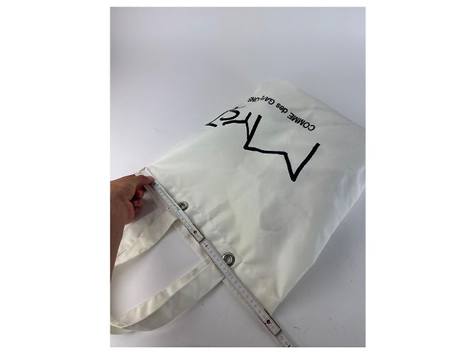 Comme Des Garcons Vintage Comme Des Garçons Polyester Tragetasche weiß schwarz - Ansicht 13