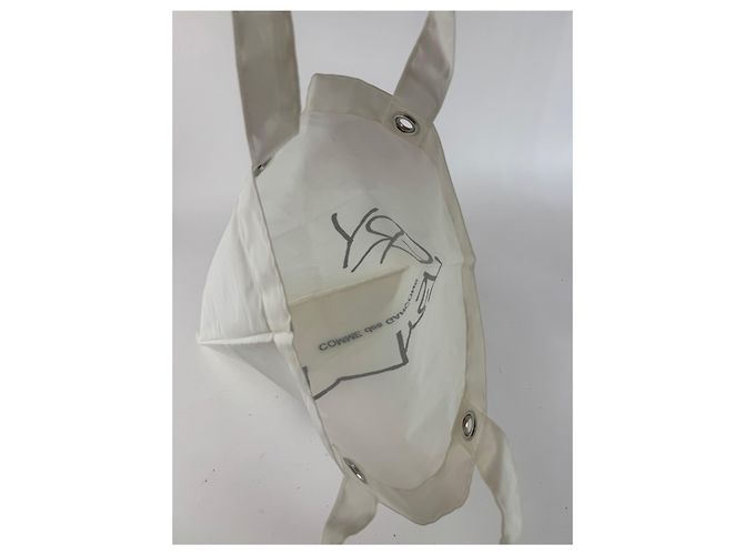 Comme Des Garcons Vintage Comme Des Garçons Polyester Tragetasche weiß schwarz - Ansicht 3