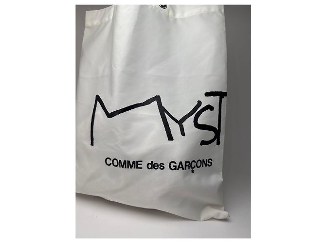 Comme Des Garcons Vintage Comme Des Garçons Polyester Tragetasche weiß schwarz - Ansicht 5
